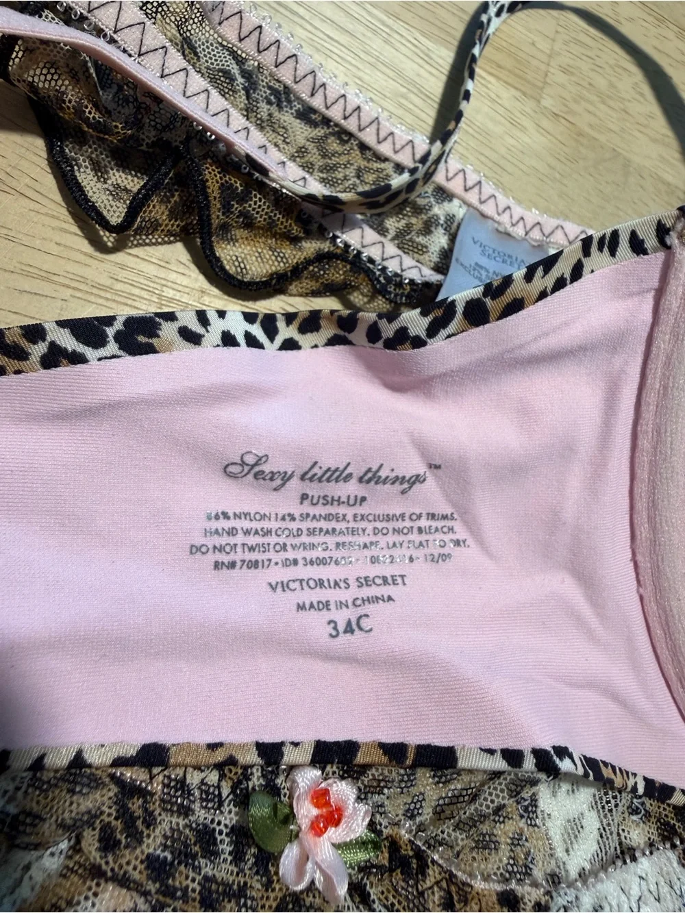 Victoria’s Secret Sexy Little Things Leopard PushUp Bra and Thong Set